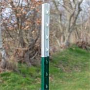 Stålstolpe "T-stolpe", metallstolpe T-profil, 182 cm (142 cm ovan mark), 10 st., VOSS.farming