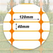 Avspärrningsnät "PowerOFF" Classic, 50 m längd, 120 cm höjd, 120x40 mm, orange, VOSS.farming