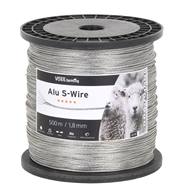 Stängseltråd, aluminiumtråd, Alu S-Wire, 500 m, Ø 1,8 mm, VOSS.farming
