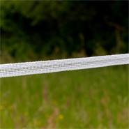 Elstängselband "CLASSIC" 200 m, 10 mm, 4 x 0,16 rostfria trådar, vit
