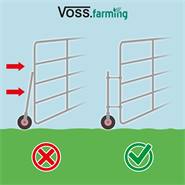 Hållare, distanshållare till stödhjul för grind, förzinkad, 2 st., VOSS.farming
