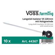 Lång ringisolator 10st-pack, VX 220mm distansisolator, VOSS.farming