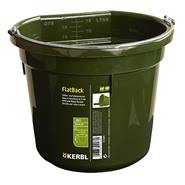 Plasthink, foder- och vattenhink "FlatBack", hink med handtag, 20 liter, grön