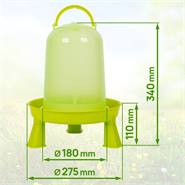 Foderautomat 4 kg + Vattenautomat 5 liter för höns, SET