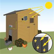 Solceller med batteri till automatisk lucköppnare "ChickenFriend", VOSS.farming