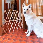 Vikbar hundgrind "PressFix" dragspelsgrind, hopfällbar, säkerhetsgrind, justerbar ca. 65cm-104cm