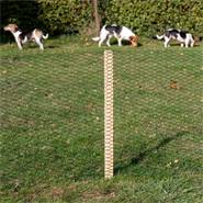 Trästolpe, träpinne 130 cm, staketstolpe, växtstöd, 2,7 x 2,7 cm, bokträ, 9 st., VOSS.garden