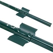 Staketstolpar 87 cm, metallstolpar u-profil, stängselstolpe till trådnät max 60 cm, 8-pack, VOSS.far