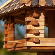 Fågelbord "Höstlöv", vackert fågelhus i trä, utan stativ, Voss.garden