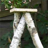 Ställning till fågelbord, "lätt", björkträ, stativ med 3 ben, 100 cm, VOSS.garden