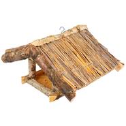 Fågelbord "Lehe" i trä, halmtak, för upphängning, VOSS.garden