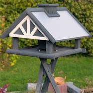 Fågelbord "Tolga", vackert fågelbord, metalltak, inkl. stativ, VOSS.garden