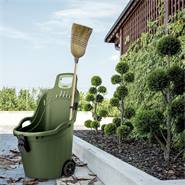 Trädgårdskärra "Helply", transportkärra, lövkärra, trädgårdsvagn, 50 Liter, grön