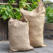 Jutesäck, vinterskydd för växter, förvaringssäck i naturmaterial, 10 st-pack