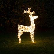 Julfigur LED Ren 98 cm, juldekoration, ljusdekoration, LED-figur utomhus, VOSS.garden