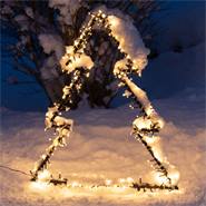 Julbelysning LED-julgran siluett, trädgårdsdekoration, juldekoration stående, 90 cm, VOSS.garden