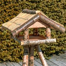 Fågelbord i trä, fågelbord "Geest", snyggt vasstak, VOSS.garden