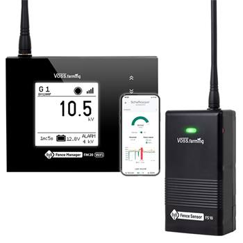 Stängselövervakning SET 1: FM 20 WiFi + 1x Sensor, stängselvakt, stängselkontroll via smarttelefon,