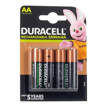 Batteri “Duracell Rechargeable” 1,2 V, AA Mignon, HR6, laddningsbar, 4-pack
