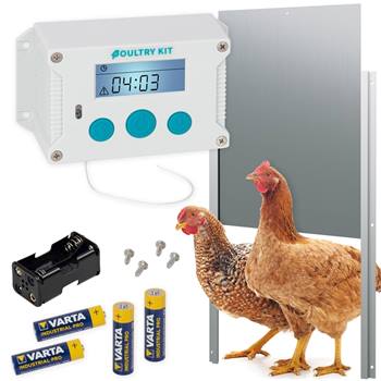 Lucköppnare Poultry Kit inkl. hönslucka 300 x 400 mm, VOSS.farming