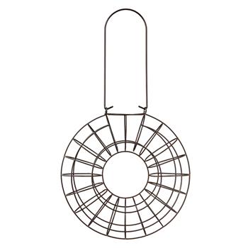 Talgbollsmatare rund, talgbollshållare, metall, Ø 24 x 8 cm, svart