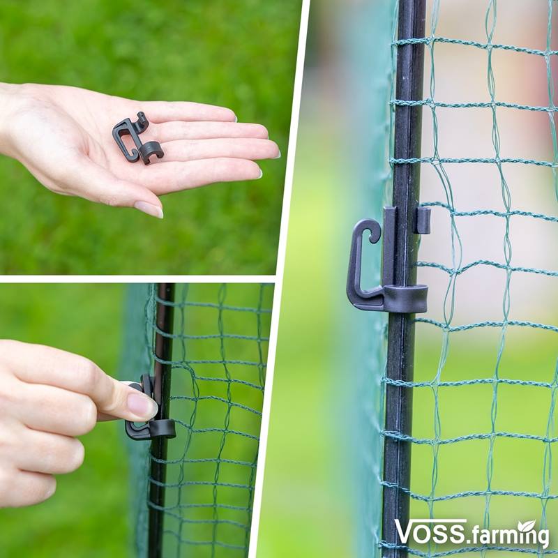Stor vy av bild Stängselnät classic 20 m x 90 cm, 12 stolpar, grön, utan el, VOSS.farming